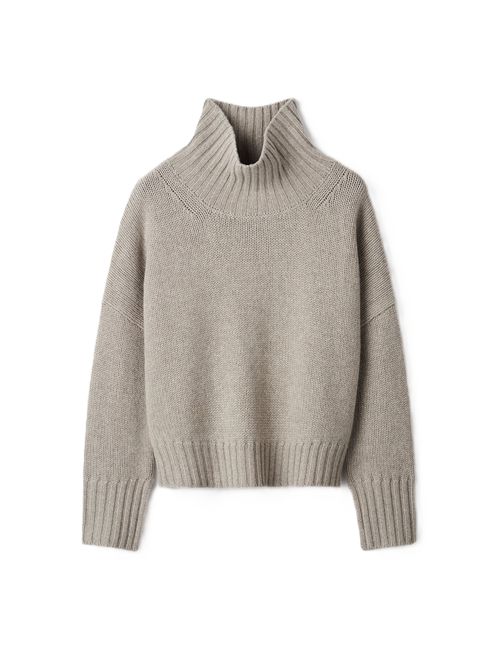 Girlfriend turtleneck Chunky cashmere turtleneck Soft Goat Soft Goat | FW25SF21049GREIGE